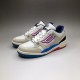 BALLY 발리 챔피온 화이트와 일렉트릭 블루 남성용 소가죽 스니커즈, CHAMPION MEN'S PLAIN CALF LEATHER TRAINER IN WHITE AND ELECTRIC BLUE