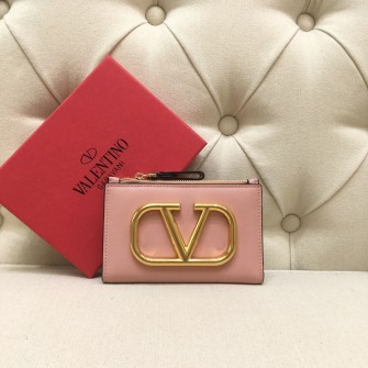 VALENTINO 발렌티노 스탐파 알체 송아지 가죽 VSLING 지퍼 지갑